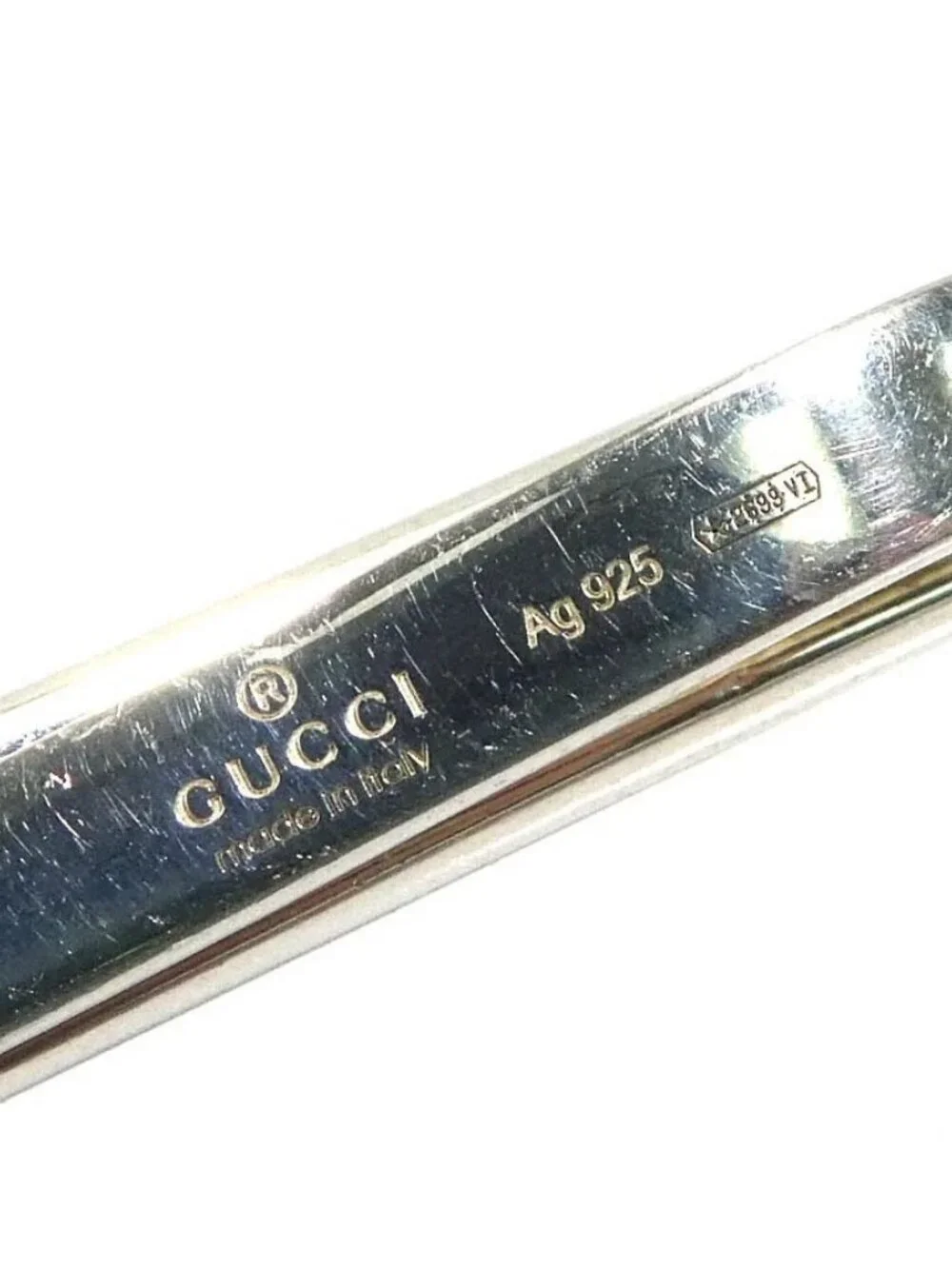 Auth GUCCI Tie Pin Silver 925